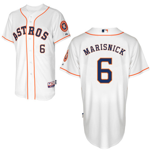 Jake Marisnick #6 MLB Jersey-Houston Astros Men's Authentic Home White Cool Base Baseball Jersey